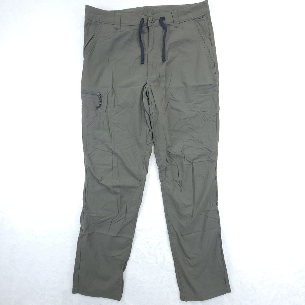 REI Trail-made Pants Mens 32x32 Green Hiking Trail Pant Outdoor Nylon Packable